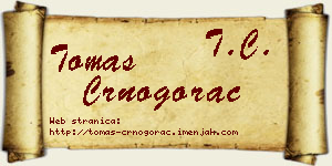 Tomas Crnogorac vizit kartica